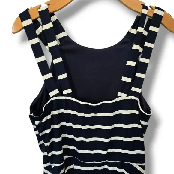 iZ Byer Women’s Navy & White Striped Fit & Flare Sleeveless Dress – Size XL - Picture 4 of 8